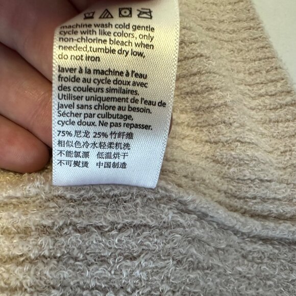 Barefoot Dreams Cozychic Lite Open Front Cardigan NWT Size Large Light Beige - Picture 8 of 9